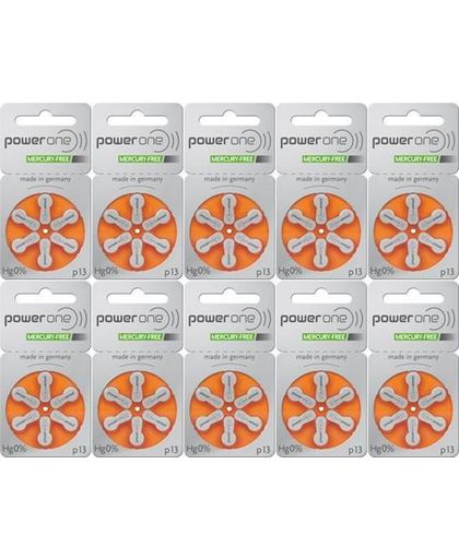 PowerOne gehoorbatterijen Oranje P13 - doos 60 stuks
