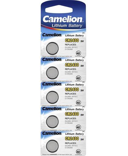 5 Stuks (1 blister a 5st) - Camelion CR2430 lithium knoopcel batterij
