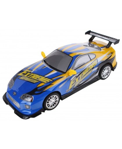 Eddy Toys raceauto Extreme blauw/geel 25,5 cm