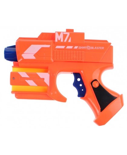Toi Toys Foam Blaster M7 pistool met darts 16 cm oranje 3 delig
