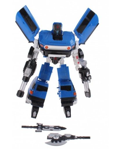 Toi Toys transformation robot busje 26 cm blauw