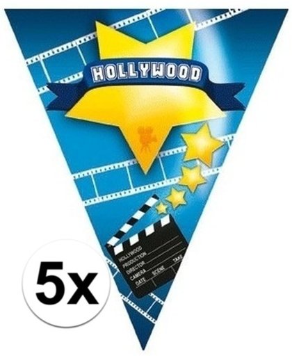 5x Vlaggenlijnen Hollywood 5 meter