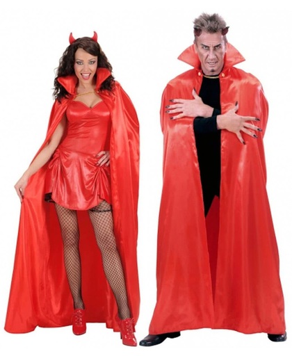 Halloween Satijnen cape rood