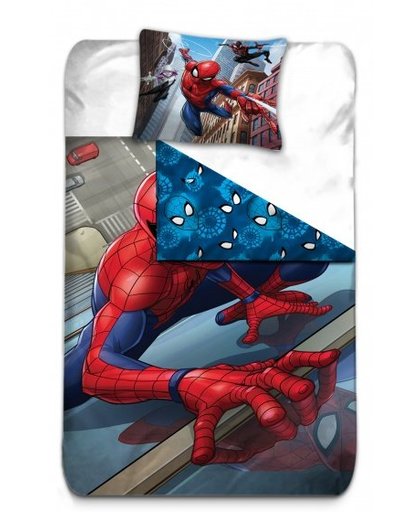 Marvel Dekbedovertrek Spider Man 140 x 200 cm blauw