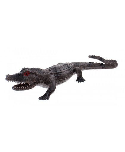 Johntoy stretchy creatures krokodil 20 cm bruin