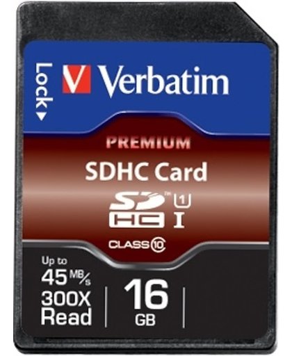 Verbatim Premium 16GB SDHC Klasse 10 flashgeheugen