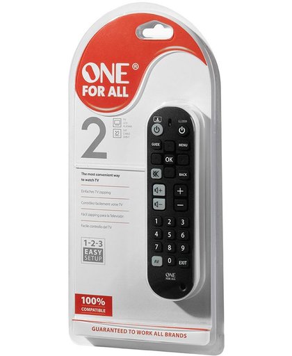 One for All Zapper universele afstandsbediening URC 6820 100% geschikt voor alle merken en modellen TV's en Decoders