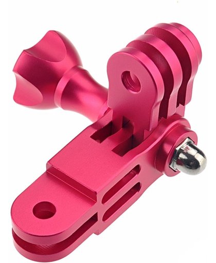 Aluminium bevestiging drieweg Draaipunt Arm Set voor GoPro Hero 4 / 3+ / 3 / 2 / 1 (hard roze)