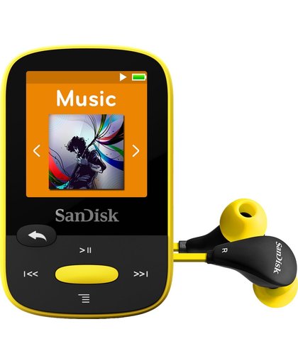 Sandisk Sansa Clip Sport - MP3-speler - 8 GB - Geel