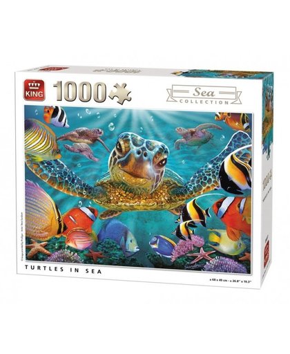 King legpuzzel Turtles in Sea 1000 stukjes