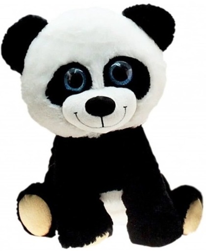 Pluche pandabeer knuffel zittend 65 cm