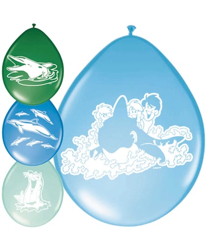 Ballonnen dolfijnen - 8 stuks