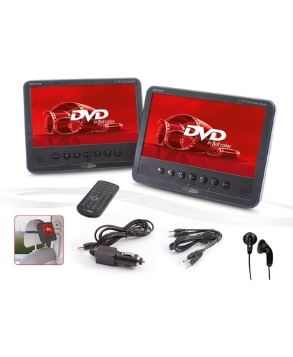 Caliber MPD278 - Portable DVD-speler met 2 schermen - 7 inch (master en slave)