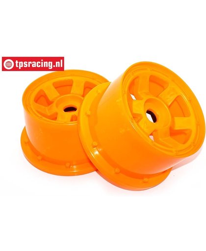 Velg, TPS 6-Spaaks Nylon Oranje, (Ø120-B80 mm), 2 st.