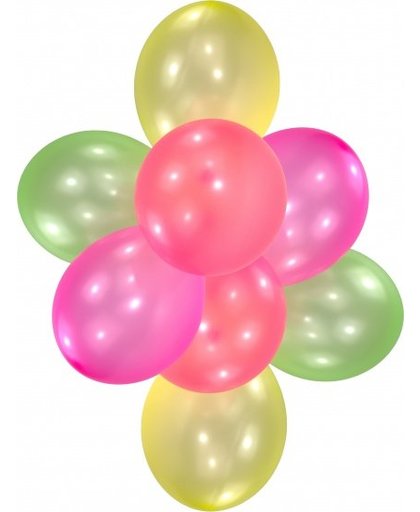 Amscan ballonnen Neon in verschilllende kleuren 27,5 cm 10 stuks