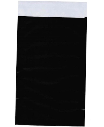 Papieren zakjes 7x13 cm zwart 50 stuks