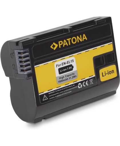 PATONA Battery EN-EL15 ENEL15 f. NIKON V1 D7000 D800 D800 100% DECODED