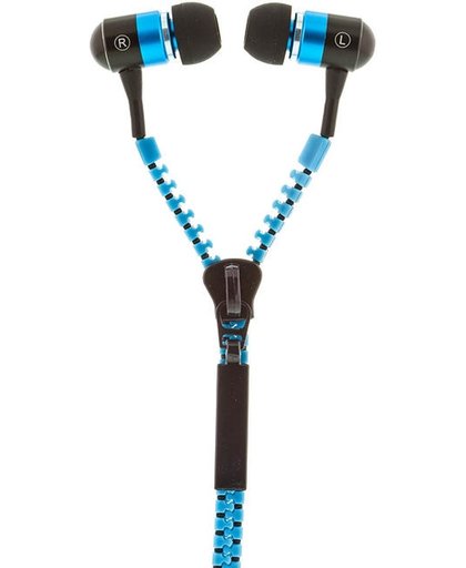 STREETZ HL-217  in-ear Oordoppen met microfoon, 3,5 mm AUX connector, microfoon en antwoordknop, 1,2 m kabel, blauw