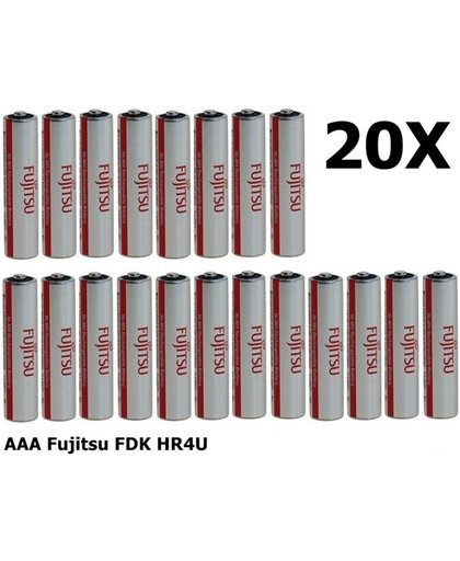 20 Stuks (bulk) - AAA Fujitsu FDK HR4U Oplaadbare Batterij 1000mAh (20 stuks in kunststof bewaardoosje)
