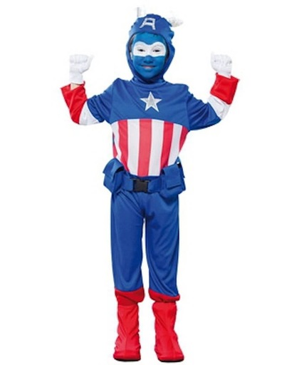 Superheld kapitein kostuum voor jongens 110-122 (4-6 jaar)