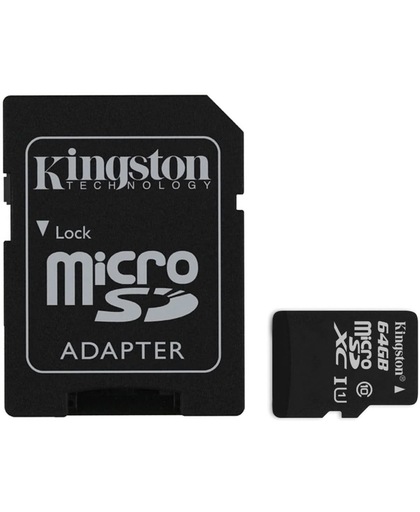 Kingston Technology microSDXC Class 10 UHS-I Card 64GB 64GB MicroSDXC UHS-I Klasse 10 flashgeheugen