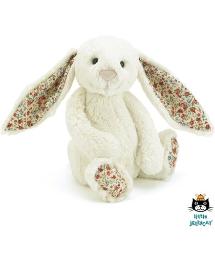 Jellycat konijn knuffel Blossom Cream Bunny Chime 31 cm