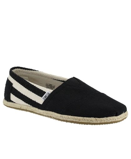 Toms Shoes Black Stripe University Size 7.5