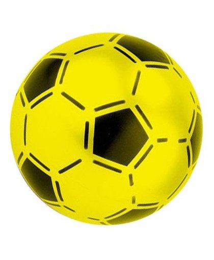 Toyrific bal voetbalprint geel 21 cm